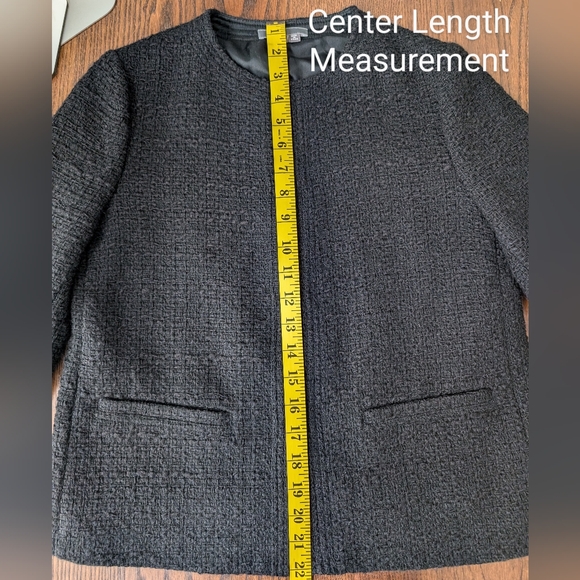 Vince Black Boucle Cropped Blazer Size 6 - Picture 12 of 16